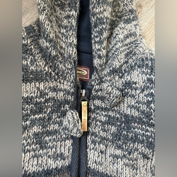 VTG KYBER Outerwear Wool Jacket Full Zip Up Aztec Patterned Fleece Lined Gray L - Picture 4 of 10